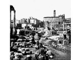 The Forum of Rome, with the same view, as seen in an early photograph.